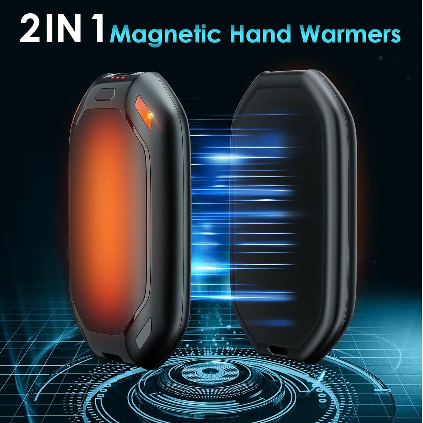 Elektrischer Handwärmer im 2er-Pack, Schwarz 1