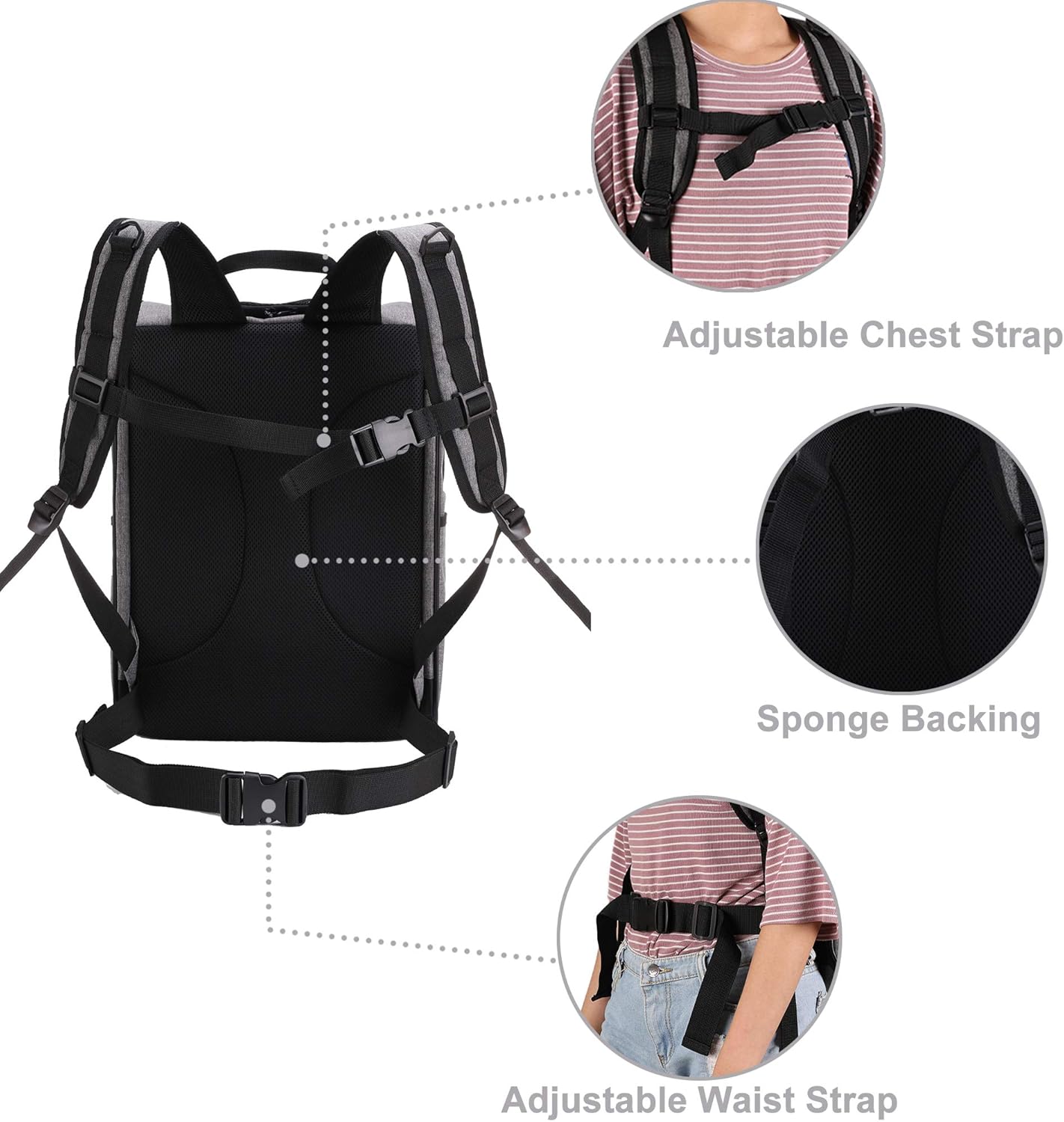 Haustier Rucksack, Grau