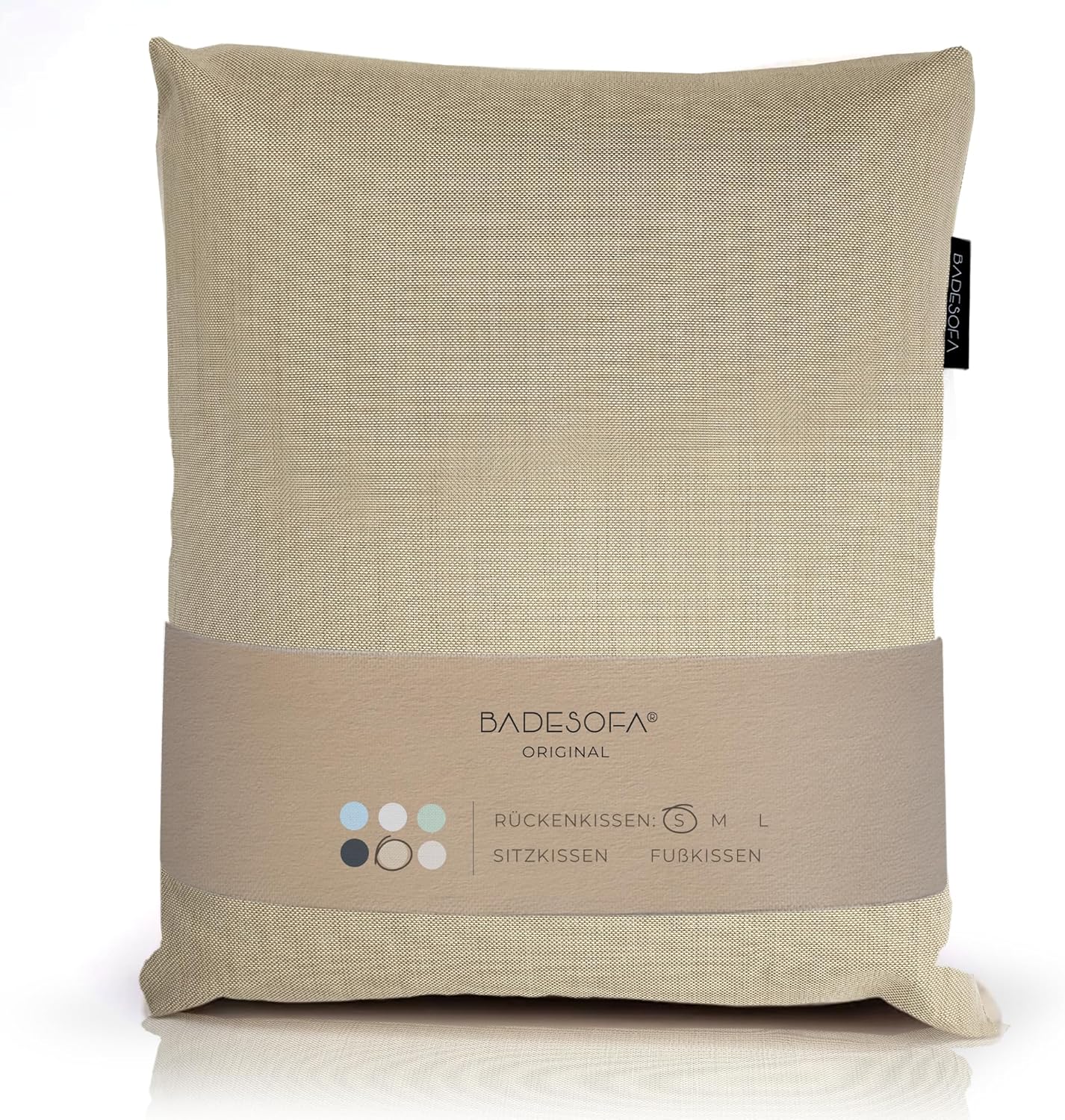 Badewannen-Kissen schnelltrocknend, waschbar, Beige Small