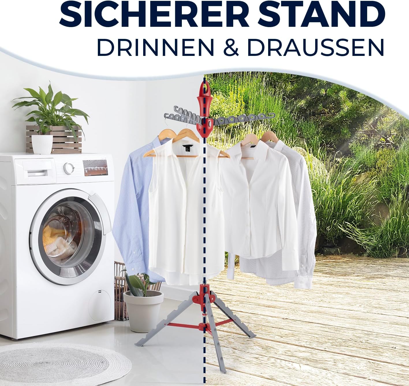 Wäscheständer Vario zusammenklappbar, Wäscheständer Vario