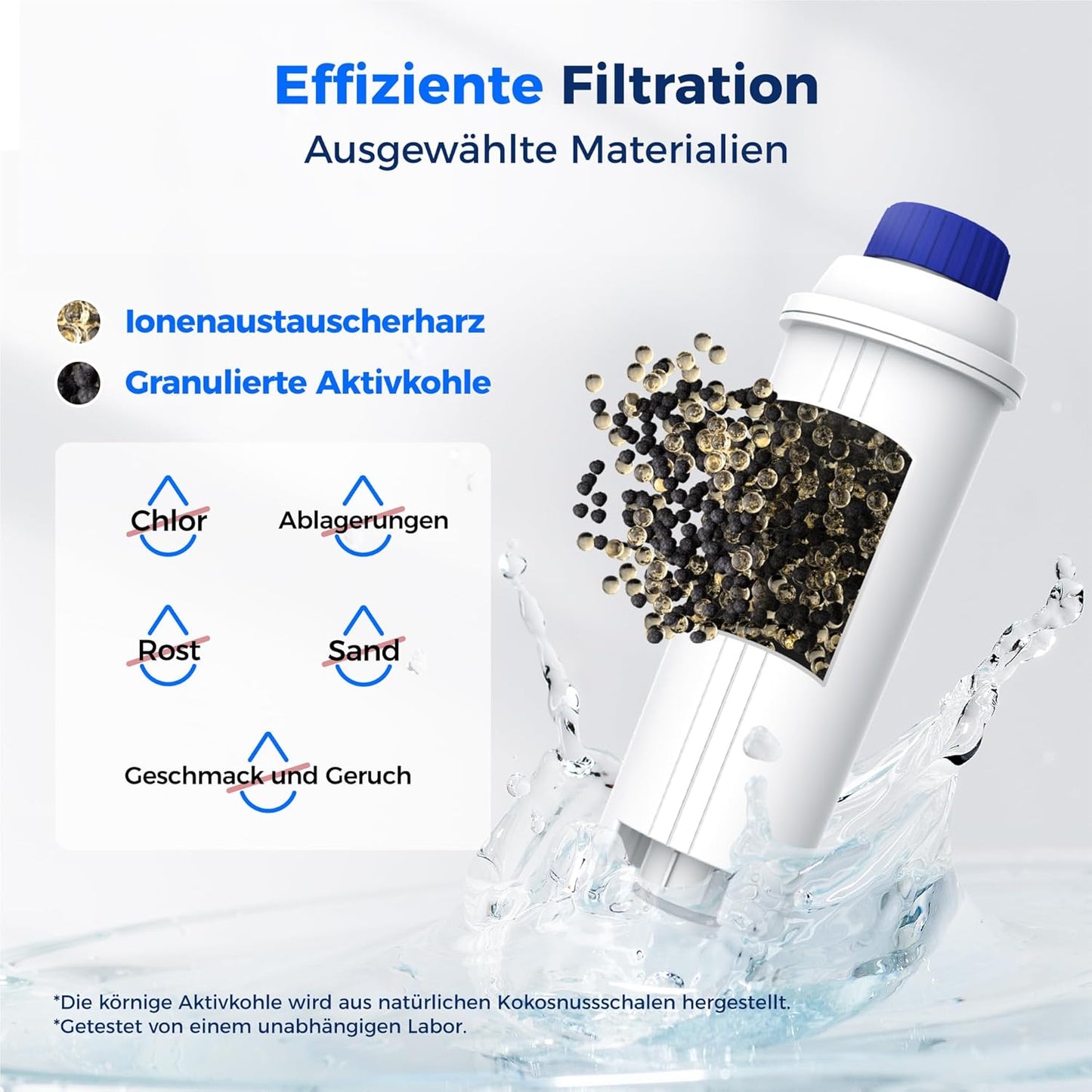 6 x Filterkartuschen für De'Longhi Kaffeemaschinen
