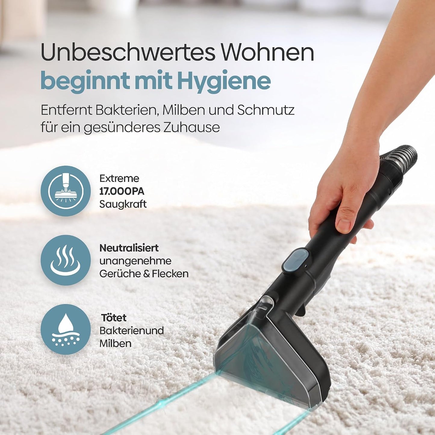 Waschsauger für Tiefenreinigung, Black/Light Blue