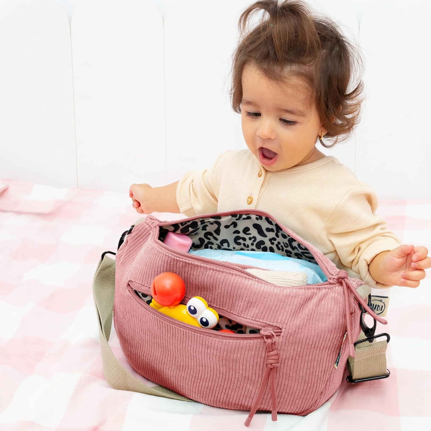 Wickeltasche Moon Bag, Pink- Moonbag M
