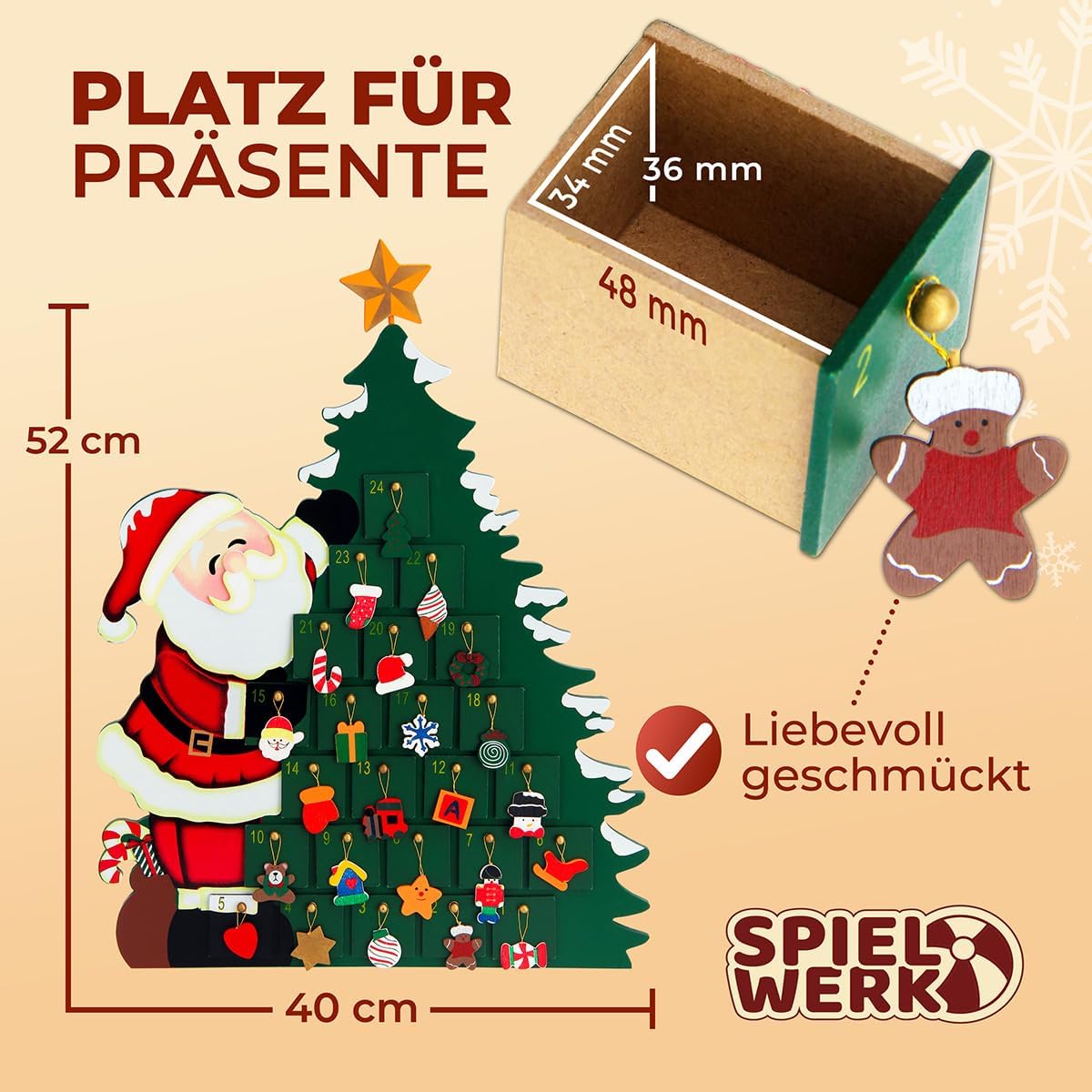 Adventskalender Weihnachtsmann, Weihnachtsbaum