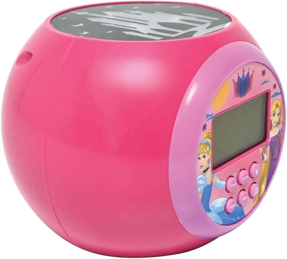 Disney Princess Projektionswecker mit Nachtlicht und Timer, Disney Prinzessin