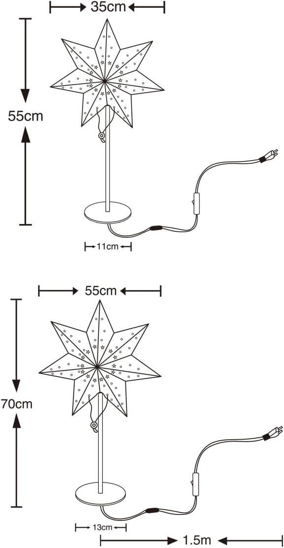 LED Weihnachtsstern, 55cm