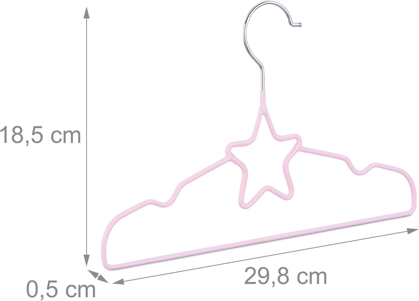 40er-Pack Kinderkleiderbügel mit Stern, 1, Stern, 40er Pack