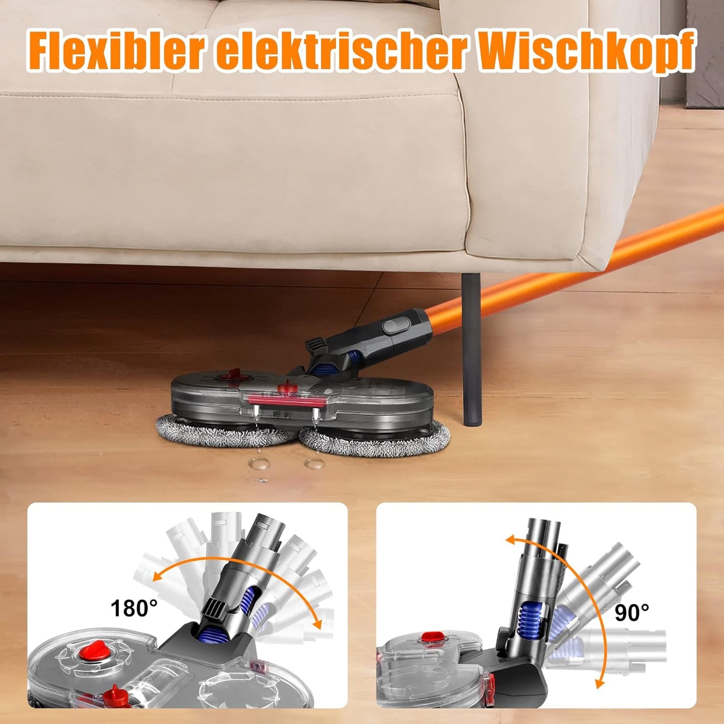 Elektro-Mopp-Aufsatz für Dyson Staubsauger