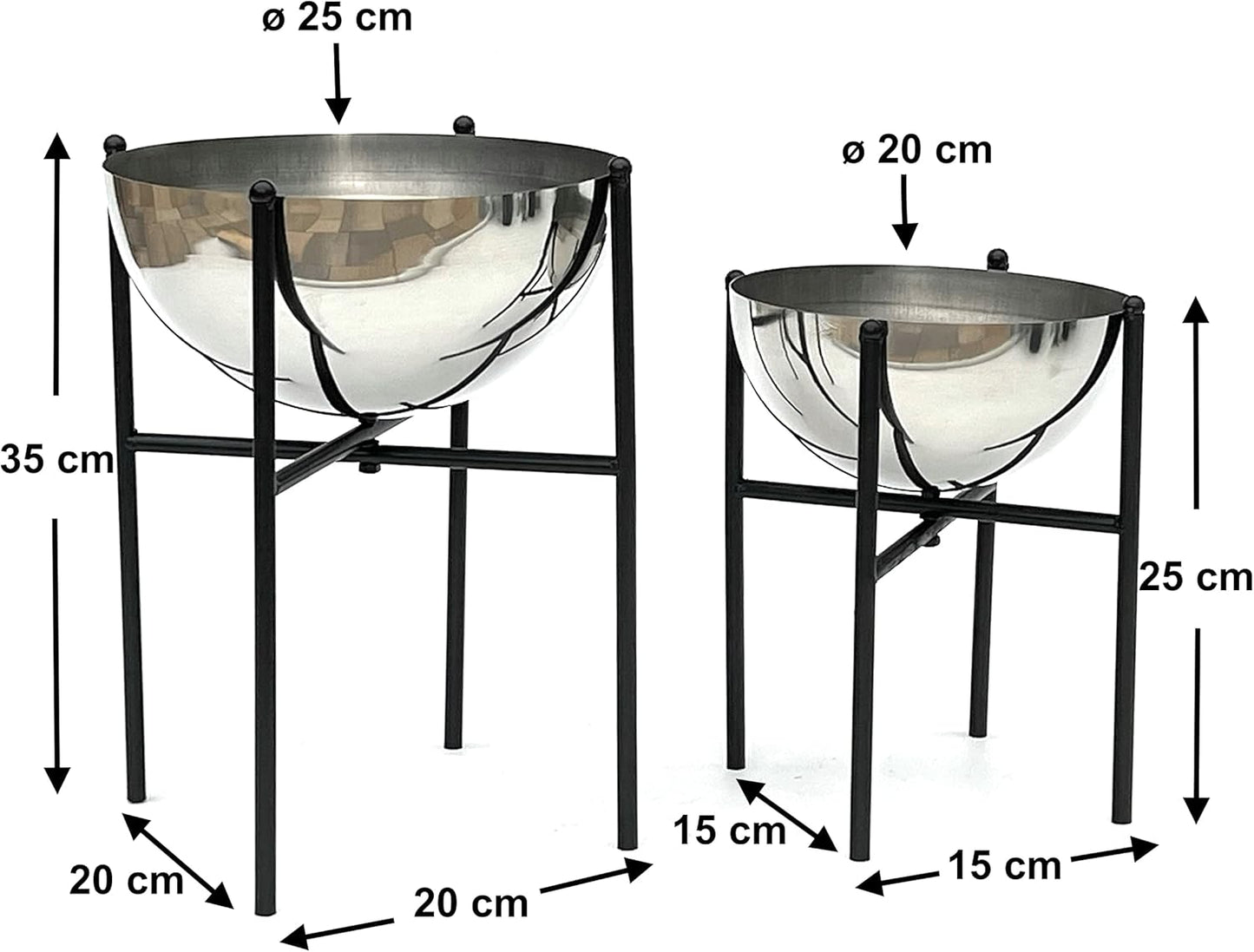 2-teiliges Blumenhocker-Set Modern, 96257