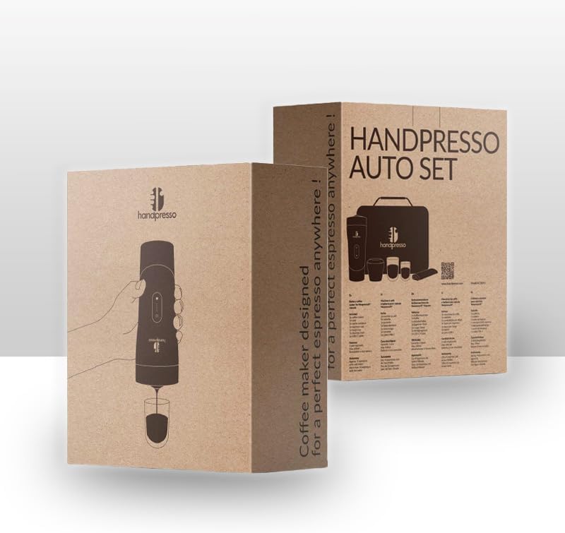 Handpresso Auto Set: Reisekaffeemaschine, Espresso- & Lungokapseln kompatibel