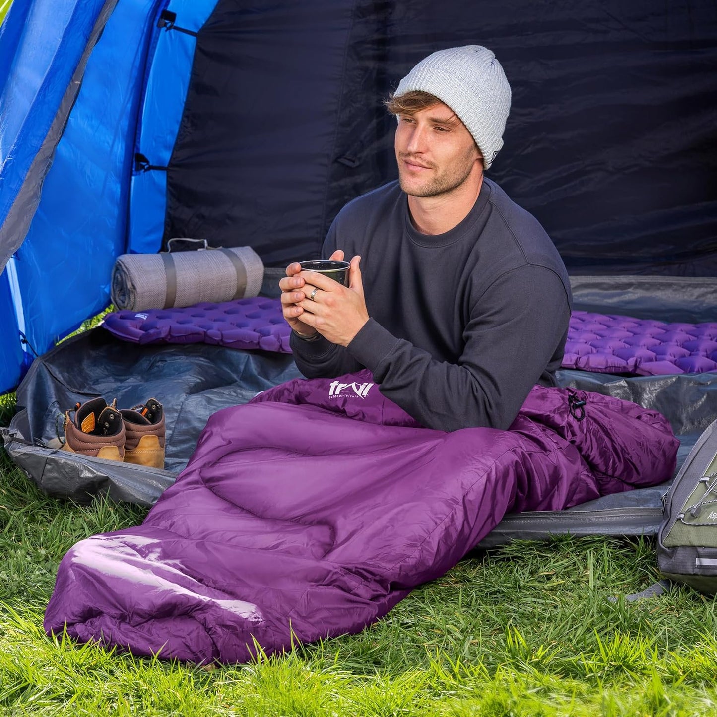 Schlafsack für 3 Jahreszeiten, Violett