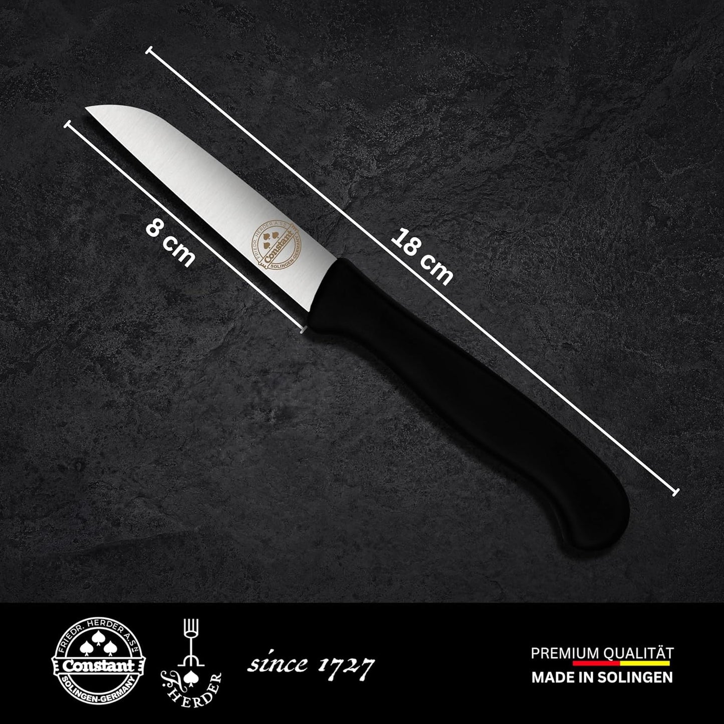 4er-Set Gemüsemesser, spülmaschinenfest, Schwarz 4x Gemüsemesser
