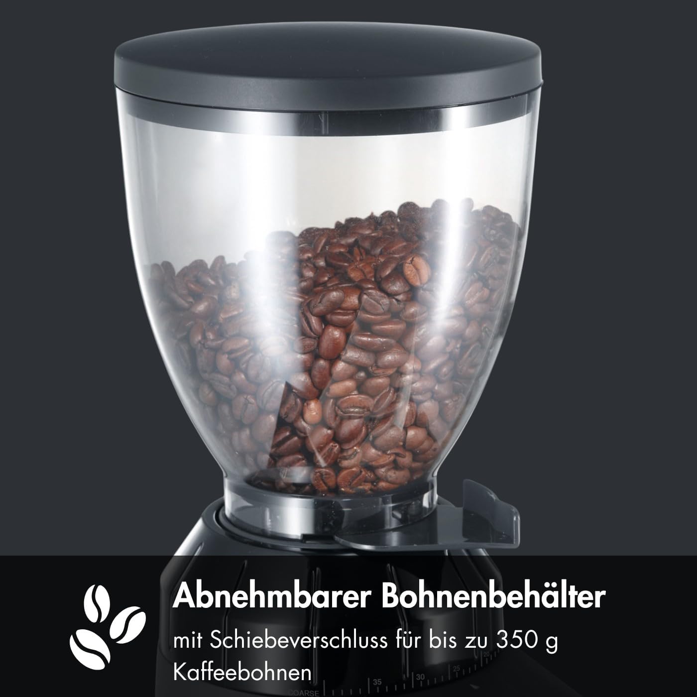 Elektrische Kaffeemühle CM 802 mit Edelstahl-Kegelmahlwerk