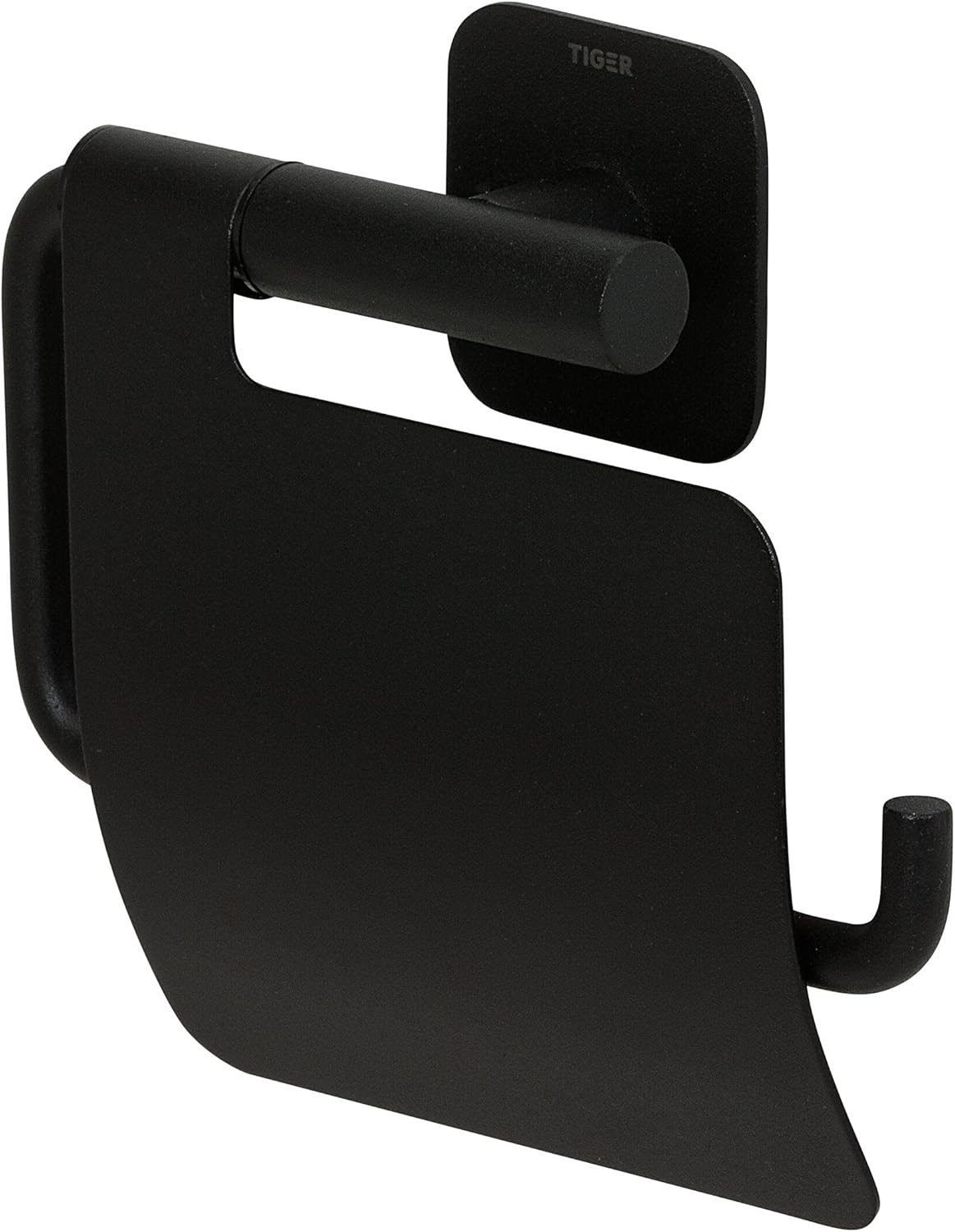 Toilettenpapierhalter Colar, mit Deckel Schwarz