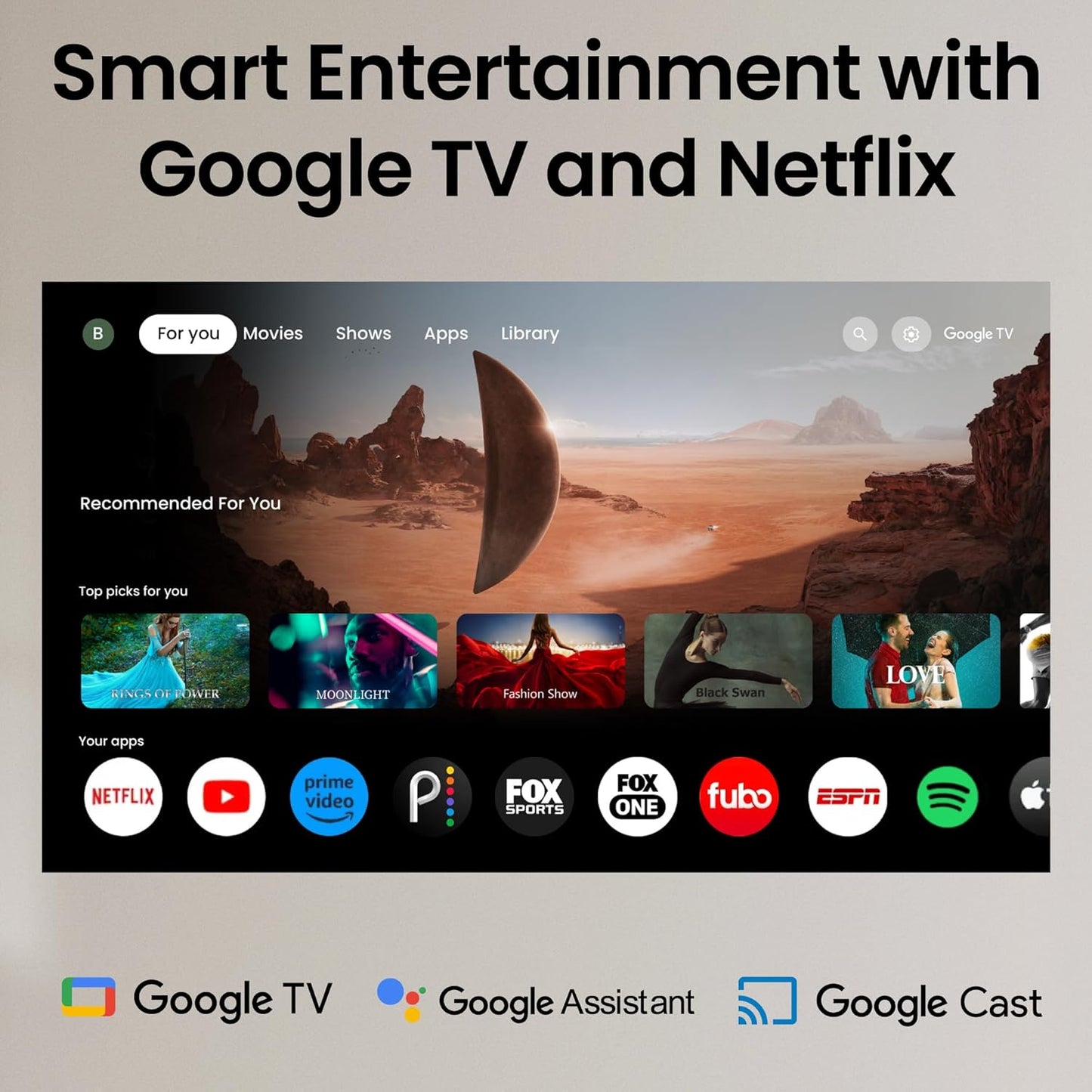 TH575i Heimkino Beamer mit GoogleTV Dongle
