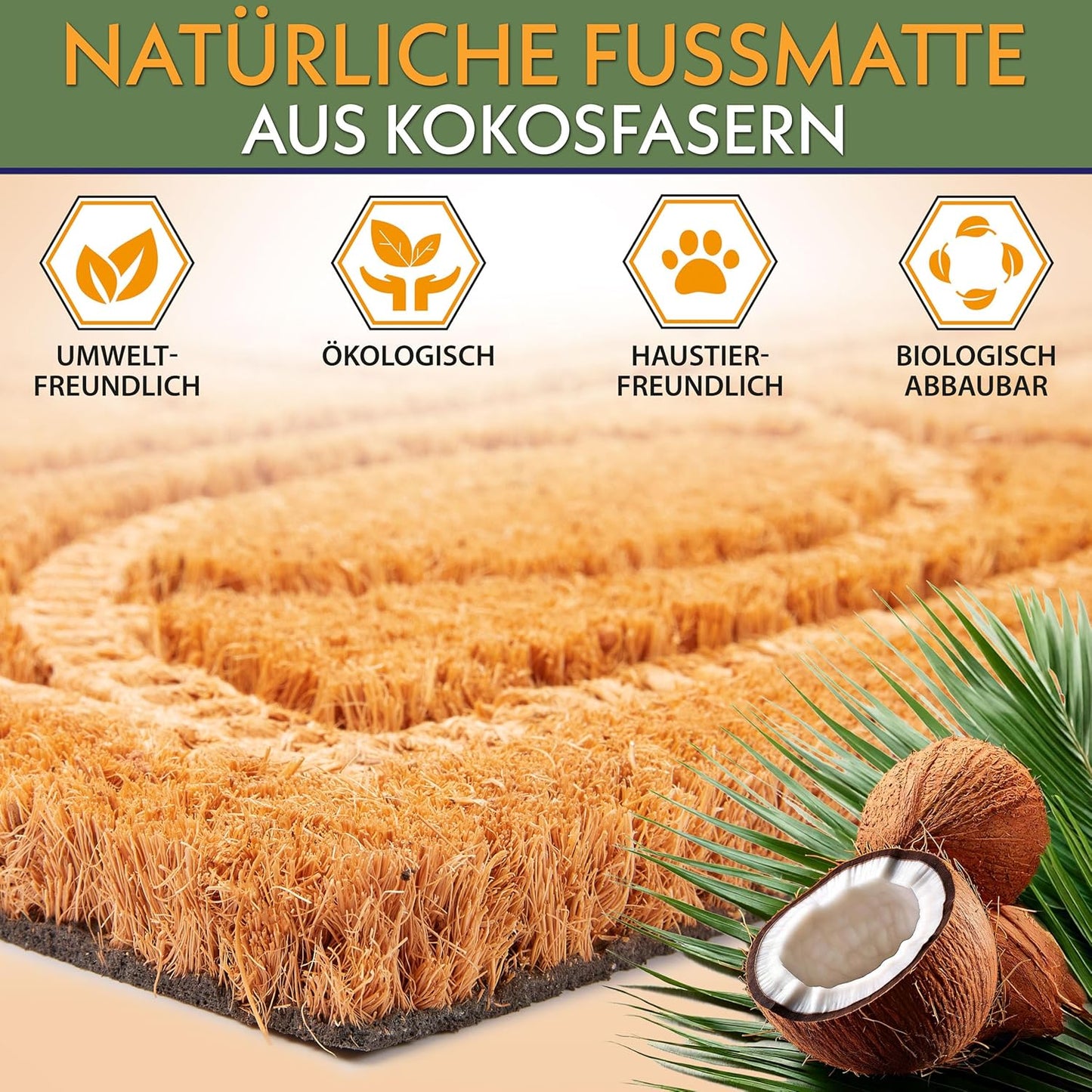 Antirutsch Fussmatte, Welcome mit Muster