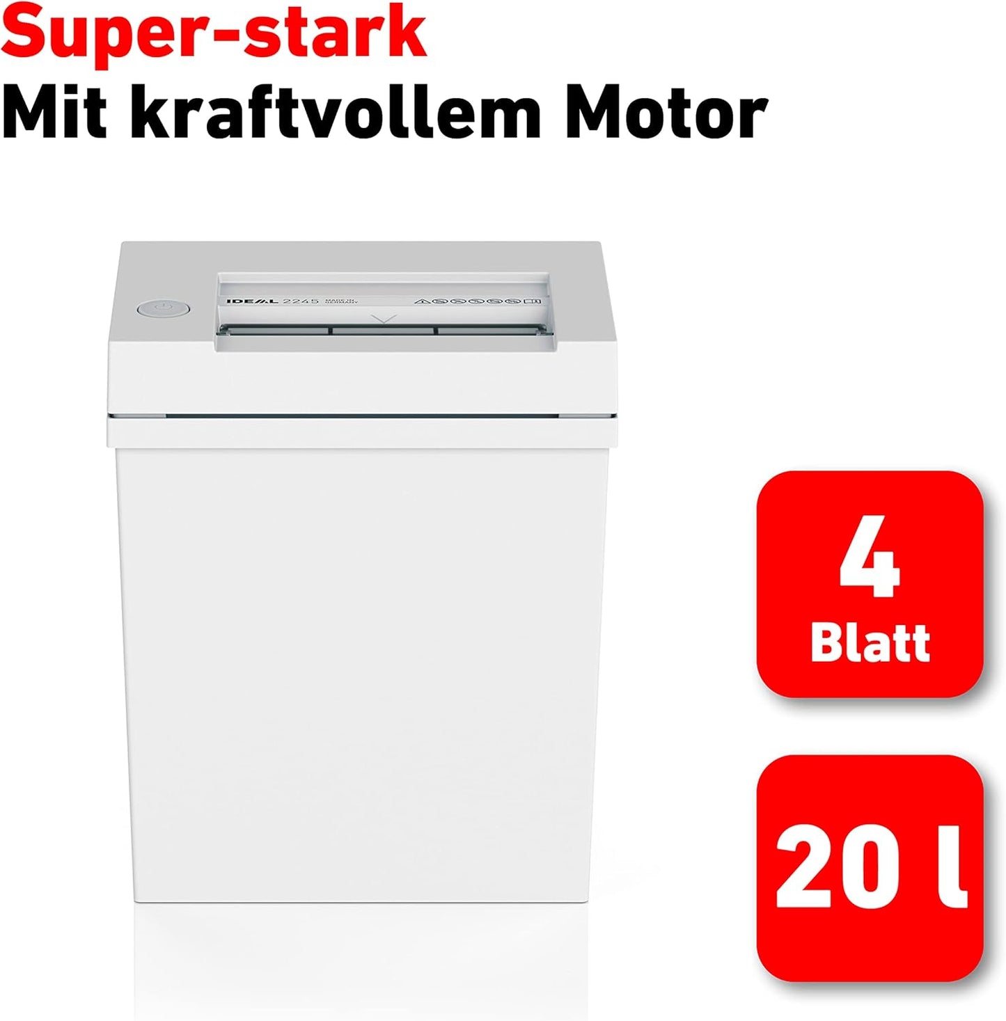 2245 Aktenvernichter, Partikelschnitt / P-5 ; Single ; 3 - 4 Blätter