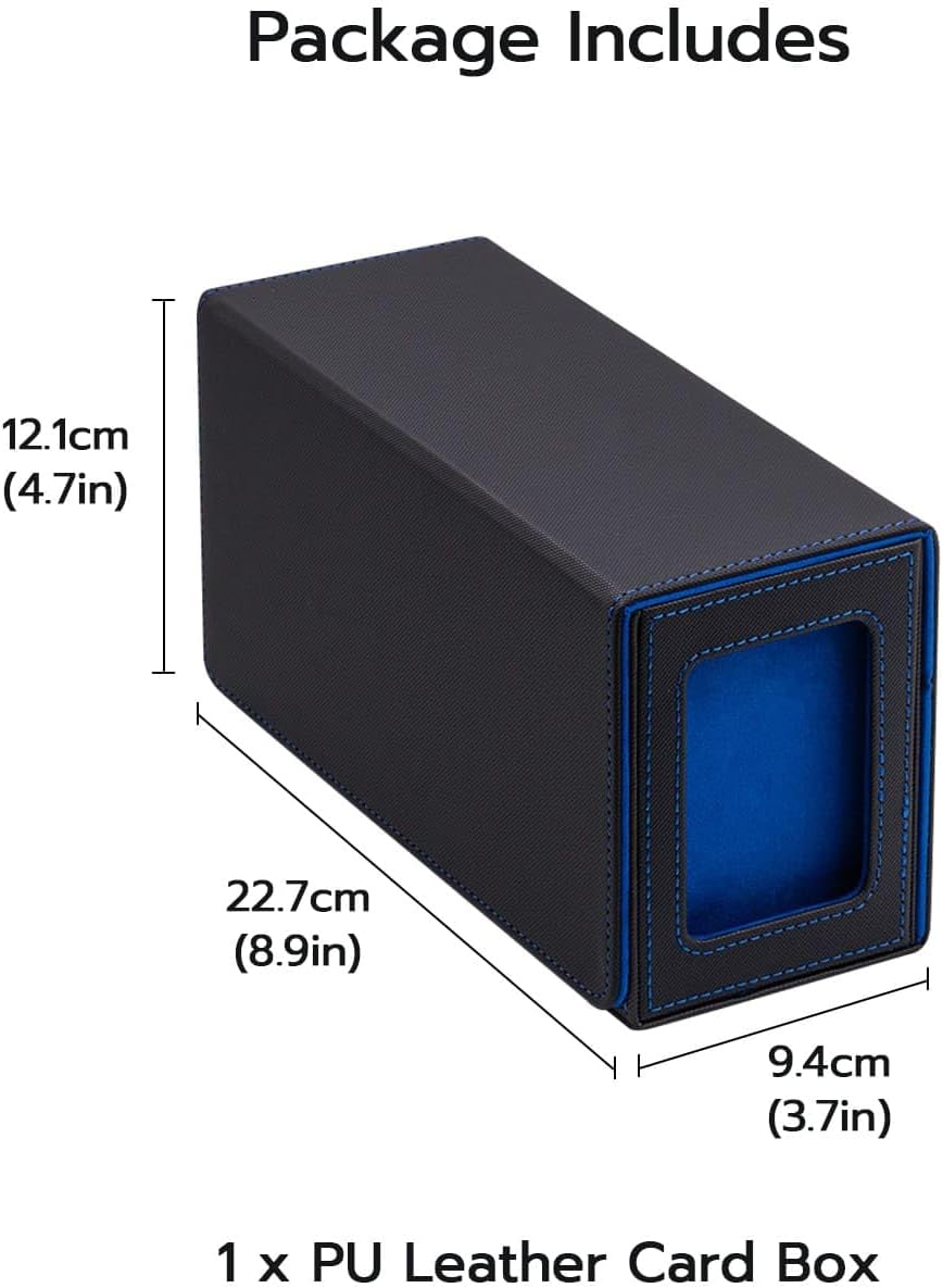 Kartendeckbox mit Schaufenster und Würfelfach, Black And Blue
