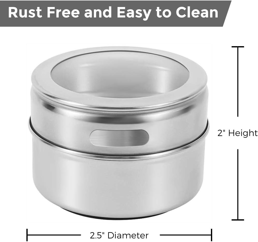 Magnetisches Gewürzdosen-Set (12 Stück), 12 jars only(2.5"x2")