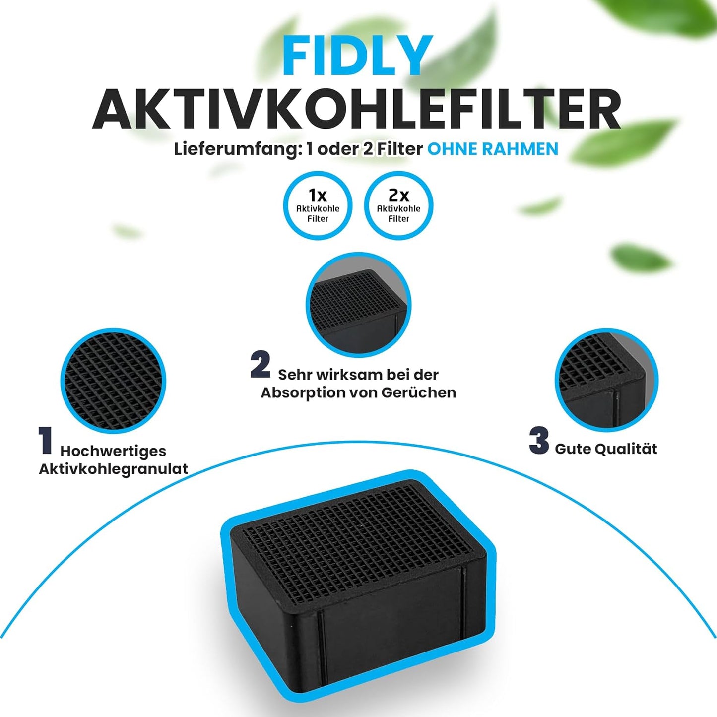 Aktivkohlefilter für Geberit DuoFresh (2 Stück)