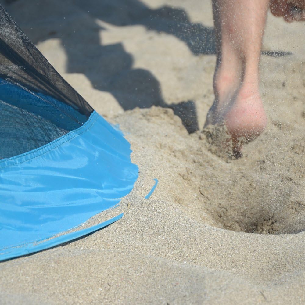 Pop-up Strandmuschel Zack II mit UV-Schutz, Blau