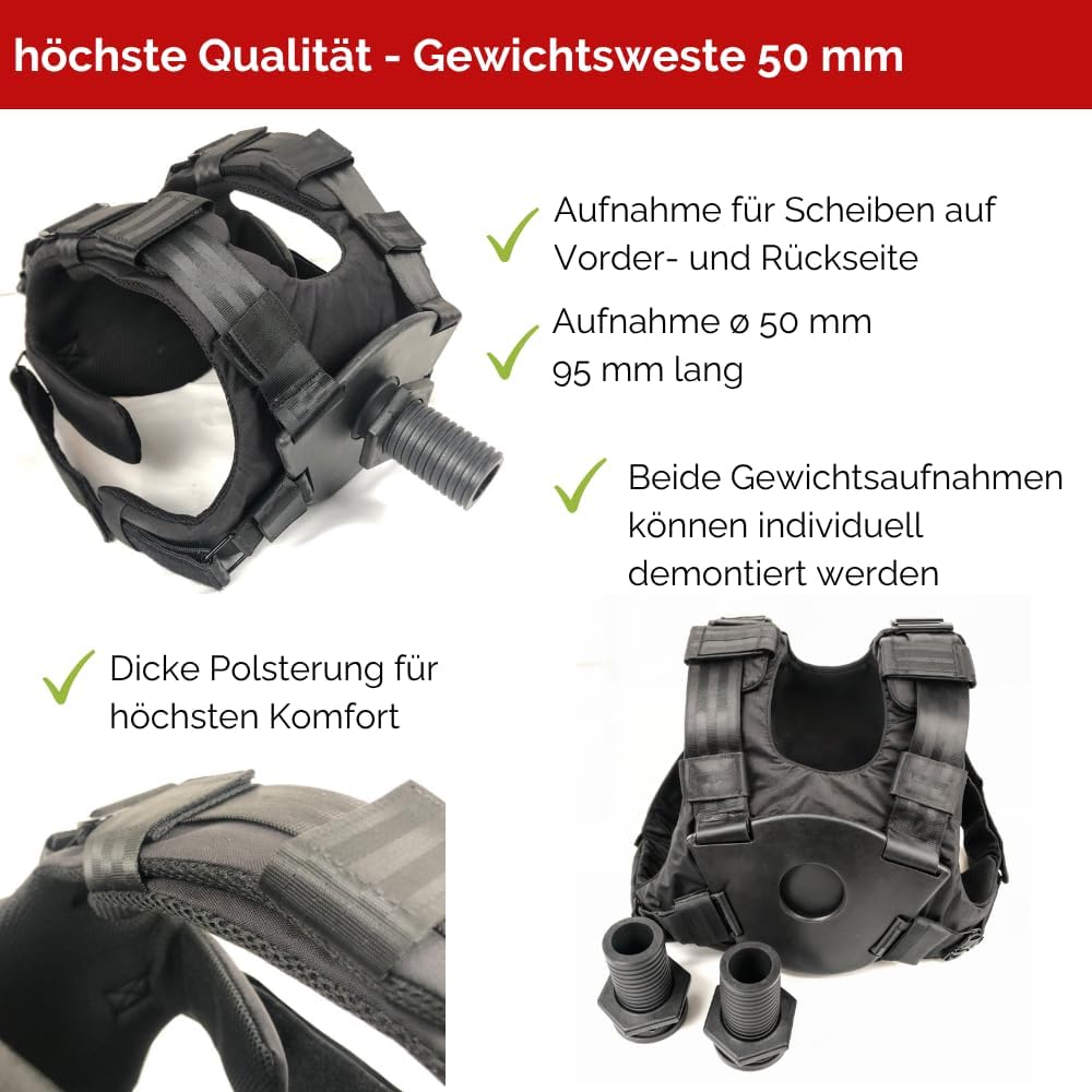 Gewichtswesten für Hantelscheiben 50 mm