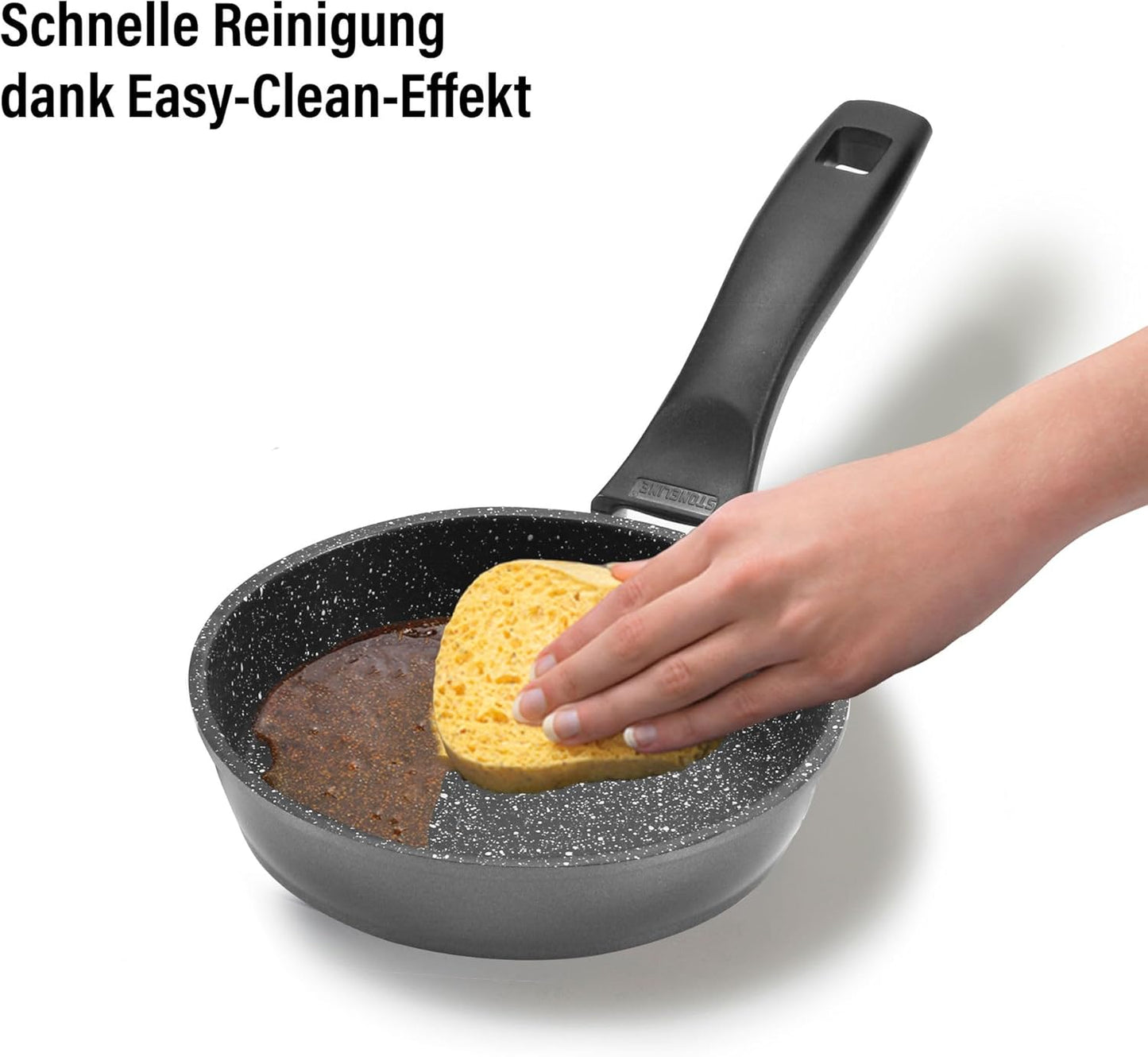 Antihaft-Bratpfanne, Schwarz 14 cm