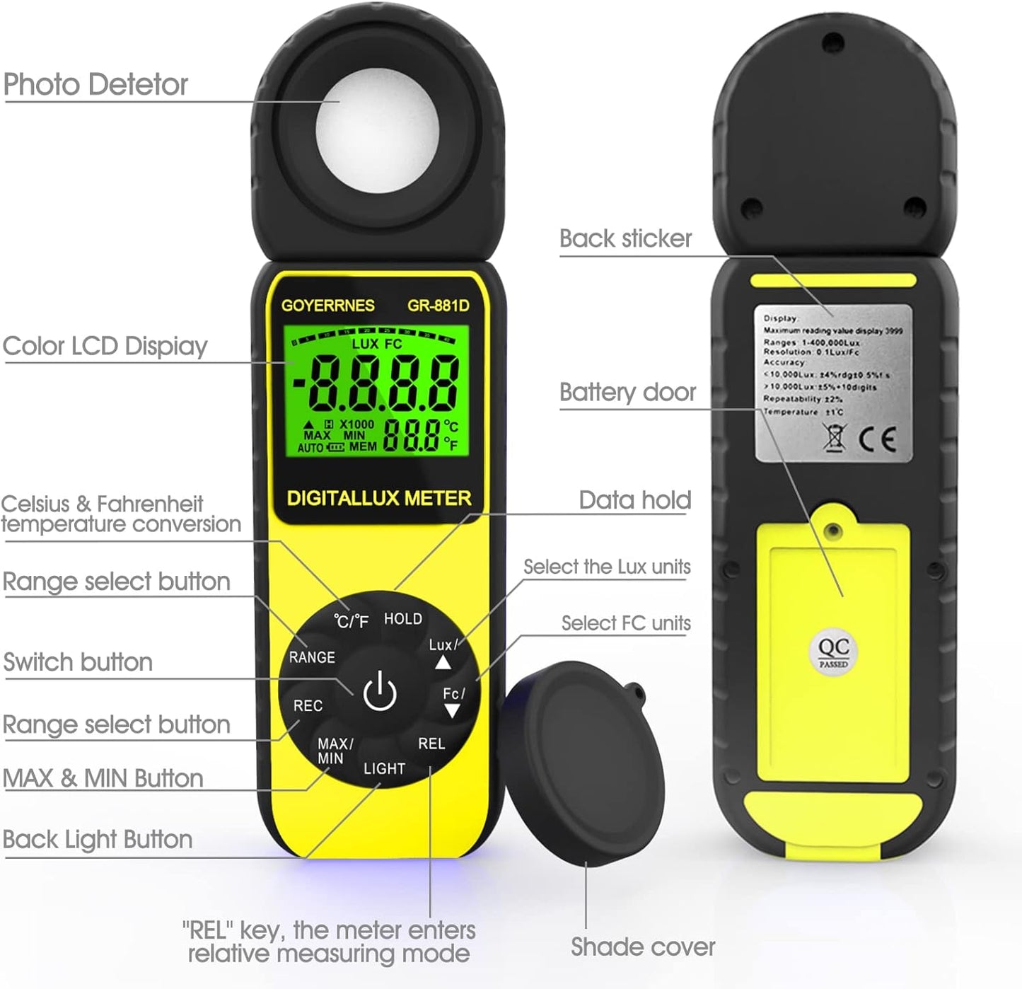 Digitales Luxmeter GR-881D