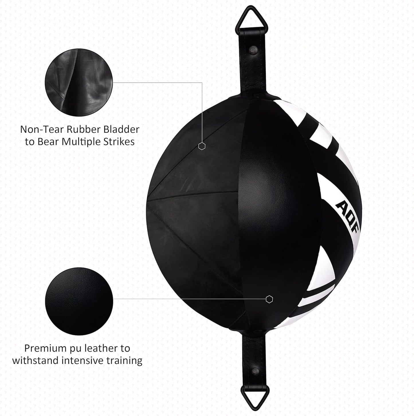 Boxen Doppelendball Set, schwarz / weiss