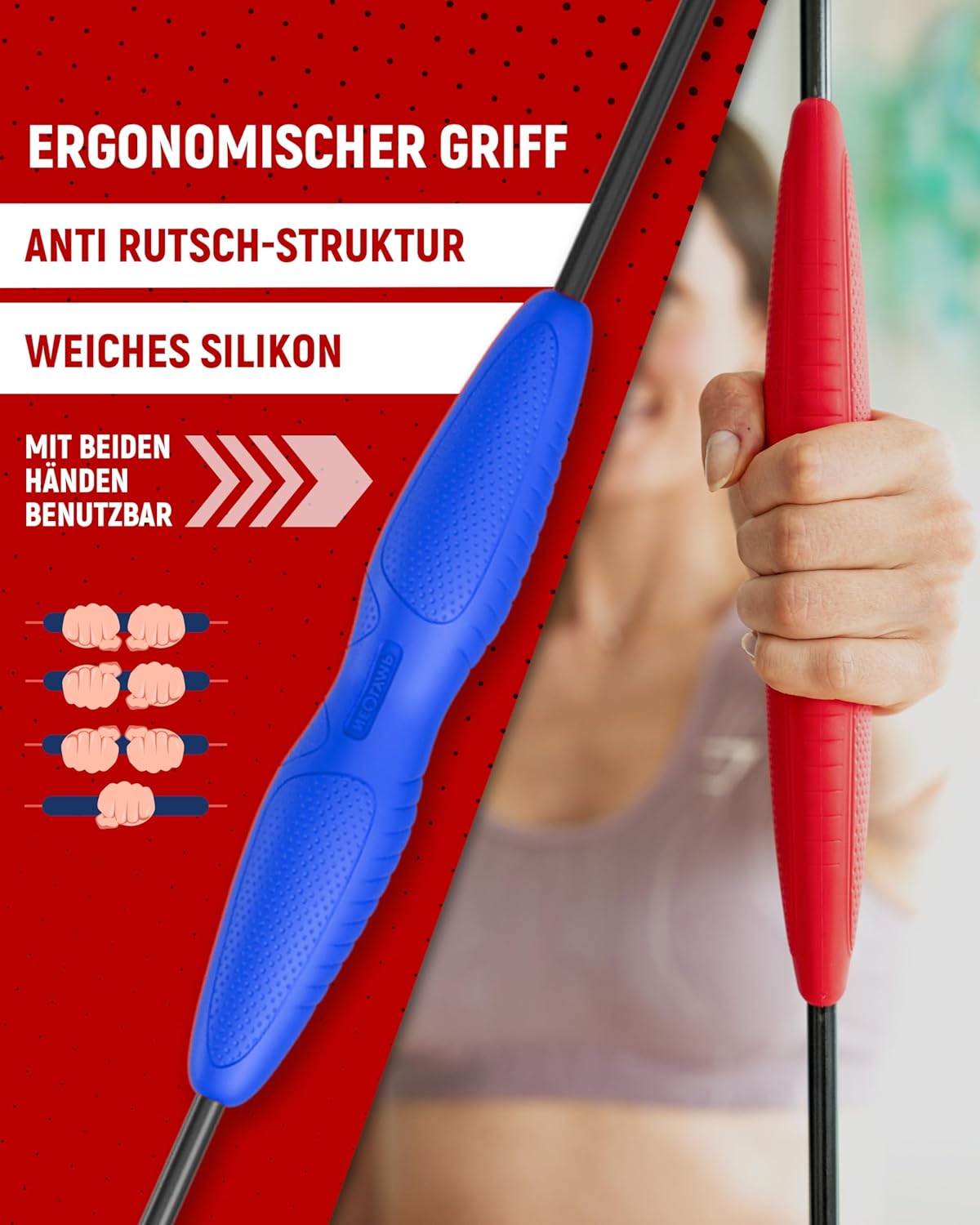 Verstellbarer Schwingstab, Schwingstab 160cm Schwingstab blau