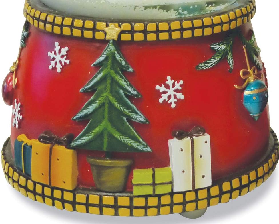 Spieluhr Schneekugel "Weihnachtsmann mit Geschenkeschlitten", Weihnachtsmann mit Geschenkeschlitten Einheitsgrösse