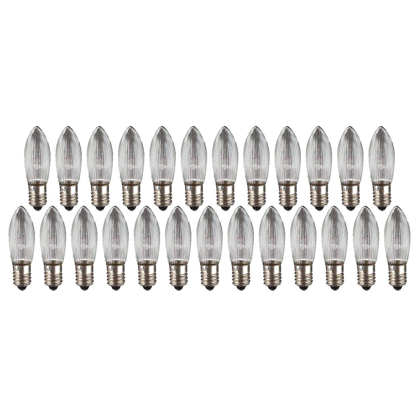 Ersatzkerzen für Lichterketten & Schwibbogen, 25er E10/ 8V /3W