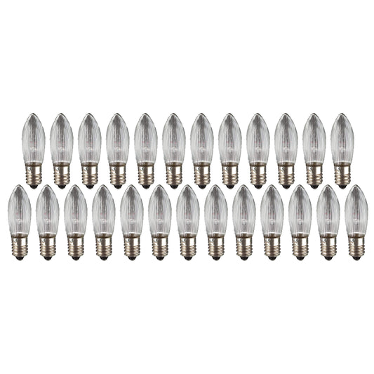 Ersatzkerzen für Lichterketten & Schwibbogen, 25er E10/ 8V /3W