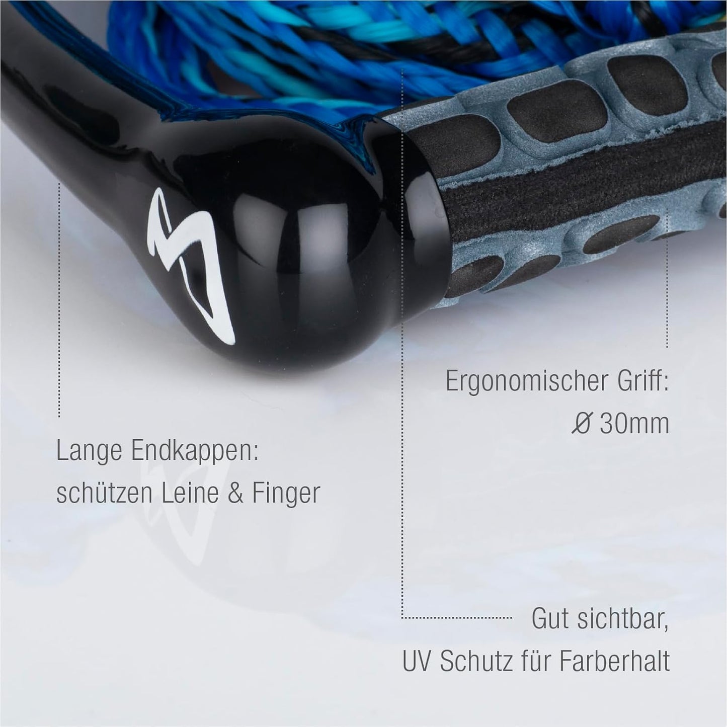 Wasserski & Wakeboard Leine Ergo EVA 75' 3-Loop, blau