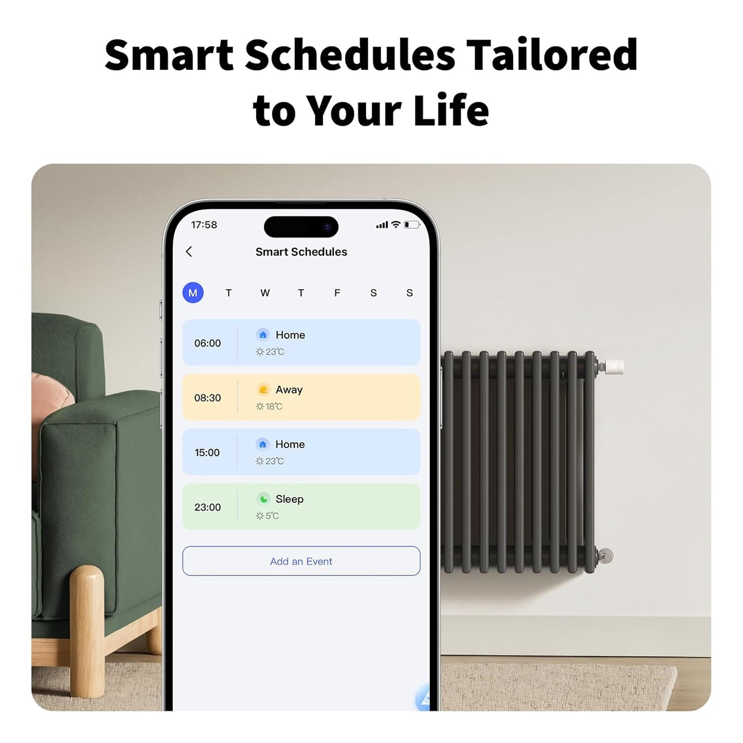 Smartes Heizkörperthermostat W600, Zigbee/Thread kompatibel, Unterstützt Zigbee /Thread