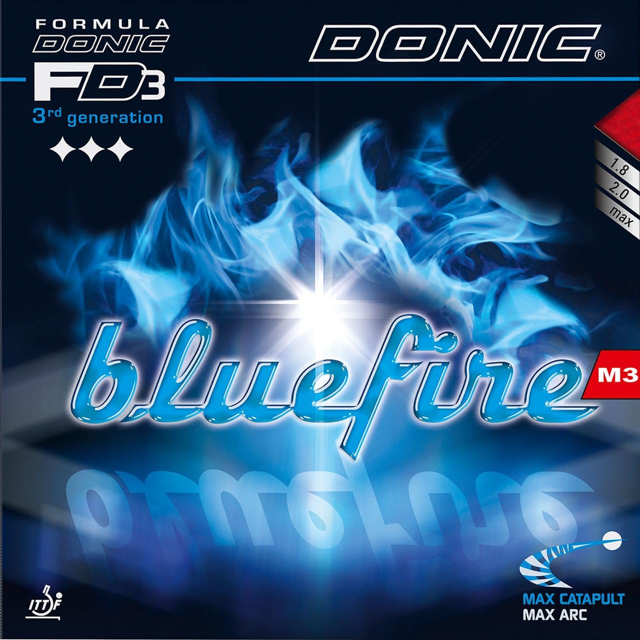 Bluefire M3 - Tischtennis-Belag 2 mm, Schwarz 2,0 mm