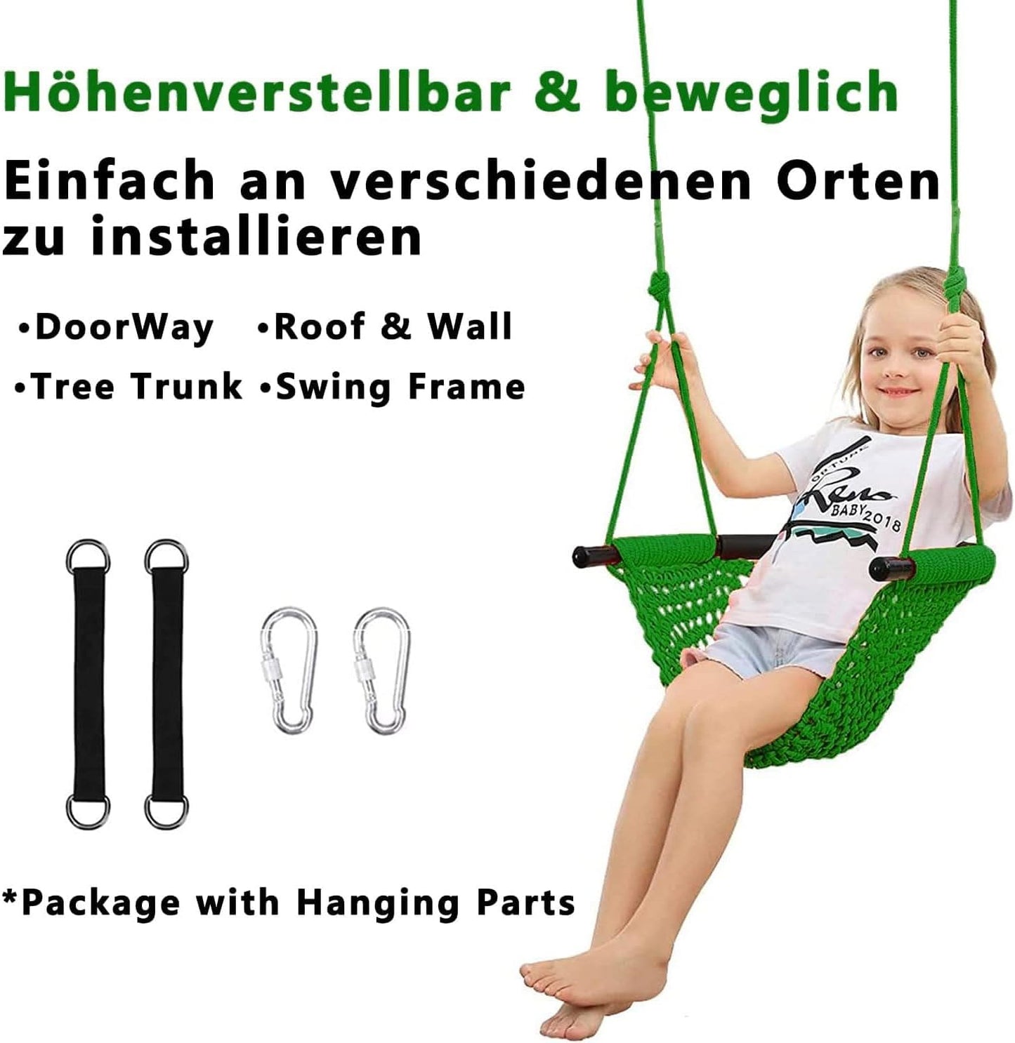 Kinder-Schaukel, Grün