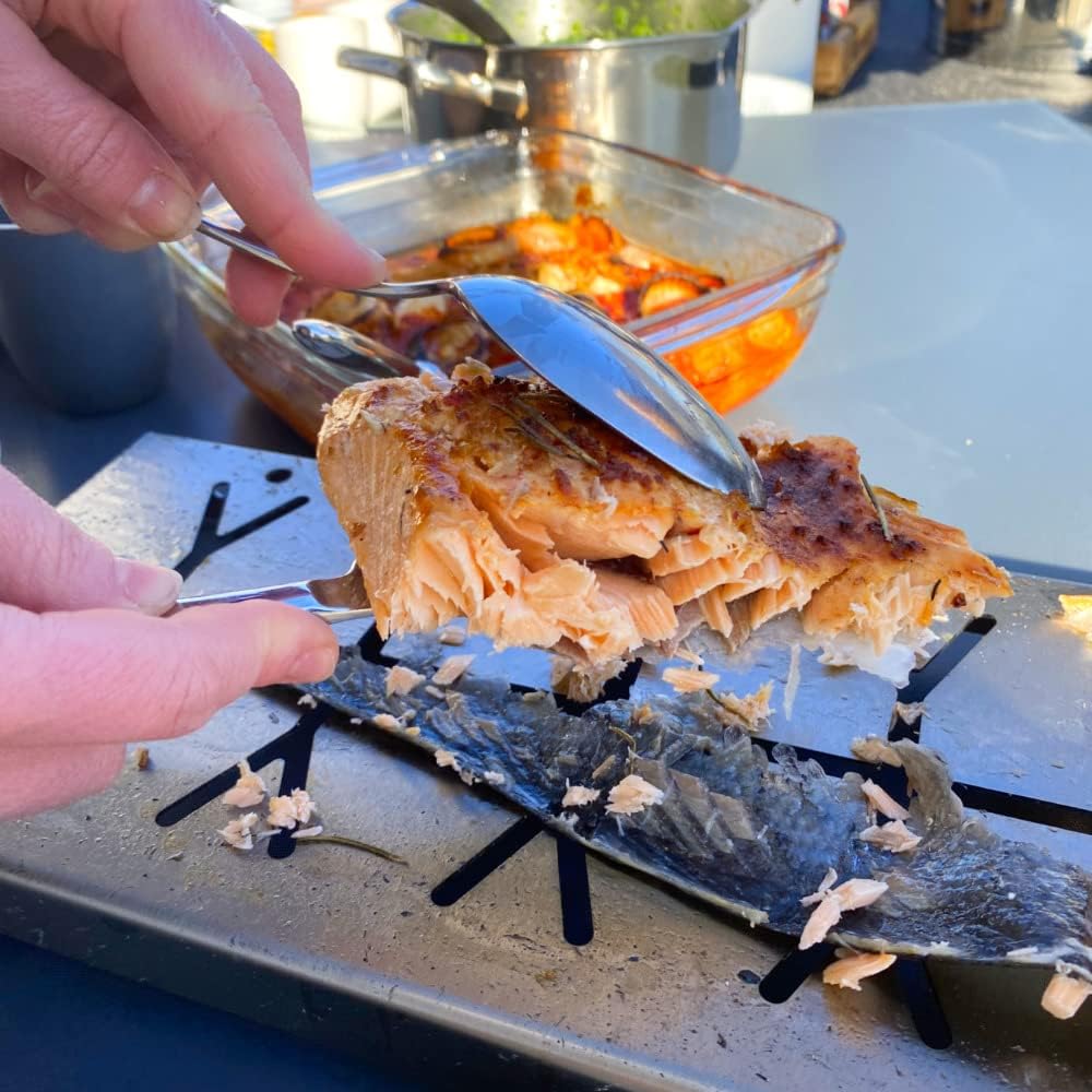Flammlachsbrett mit Halterung