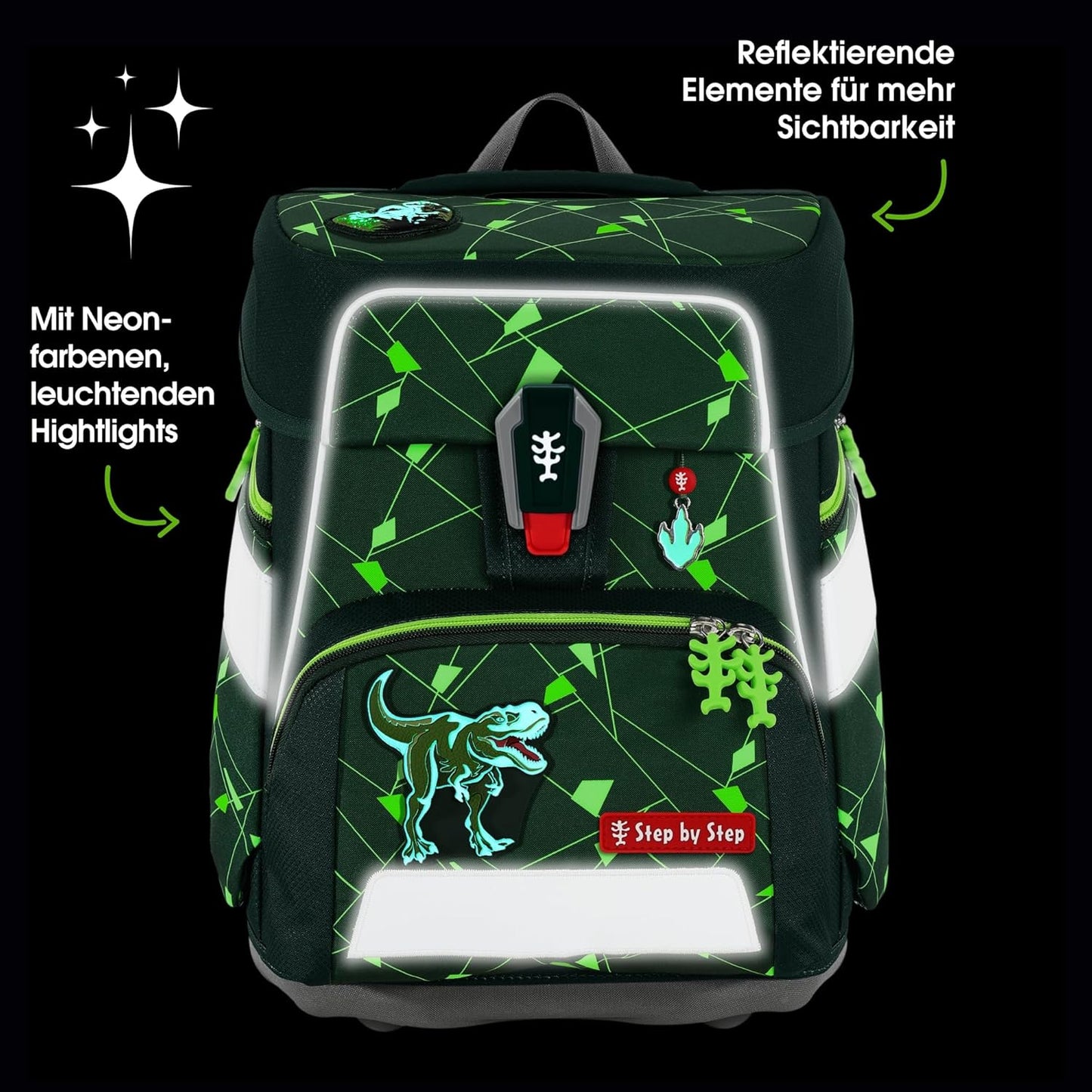Schulranzen-Set Dino Night Tyro, Dino Night Tyro
