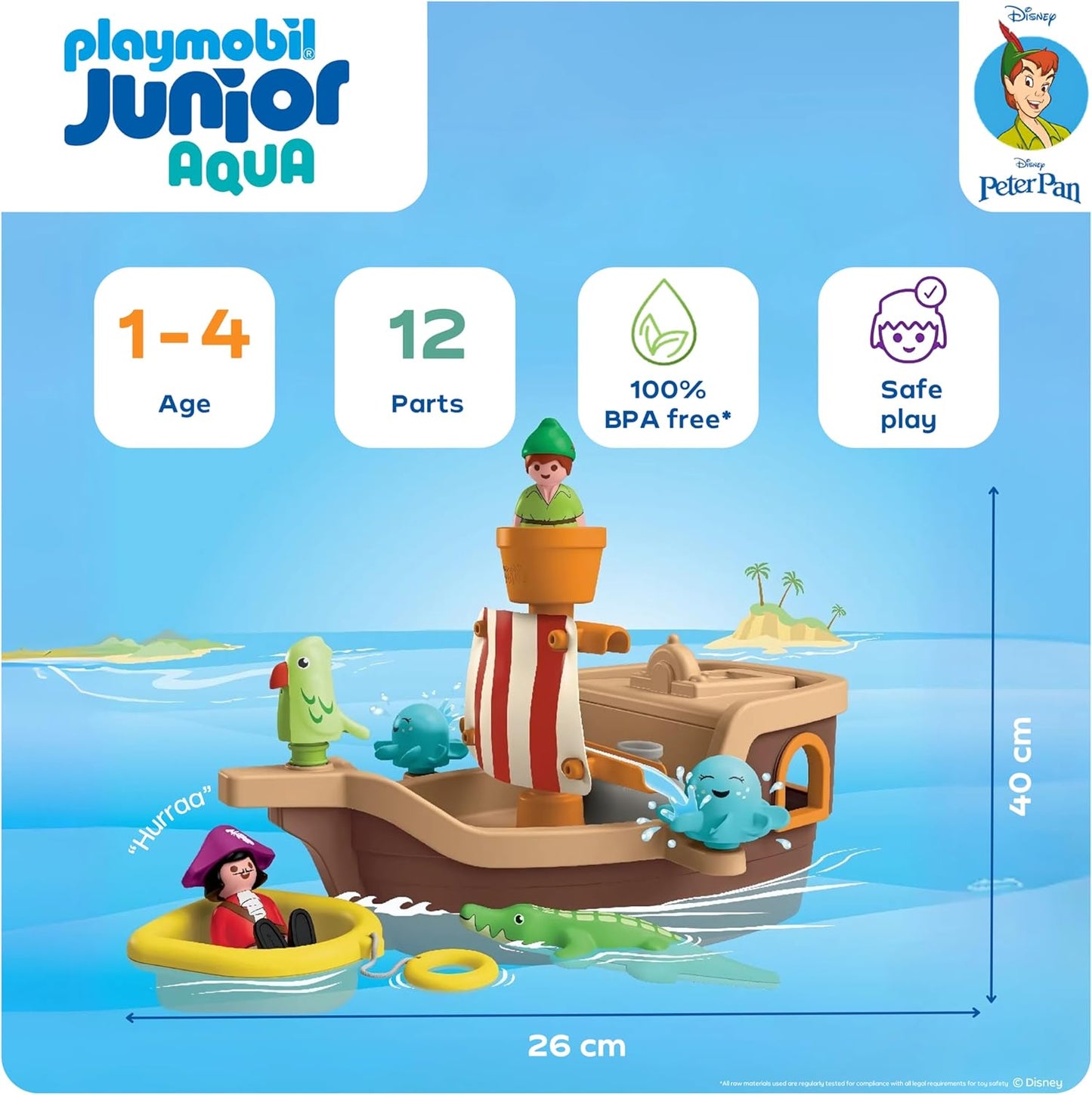 Disney: Peter Pans Piratenschiff mit Wasserspritzspass