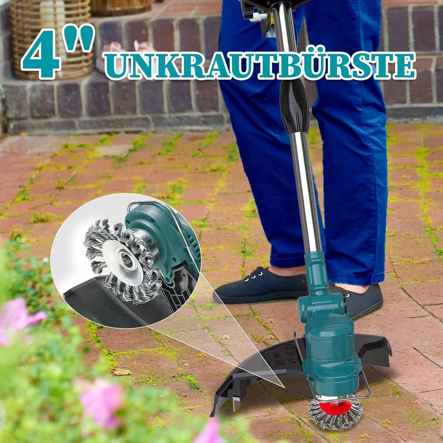 4in1 Akku-Rasentrimmer, Dunkelblau