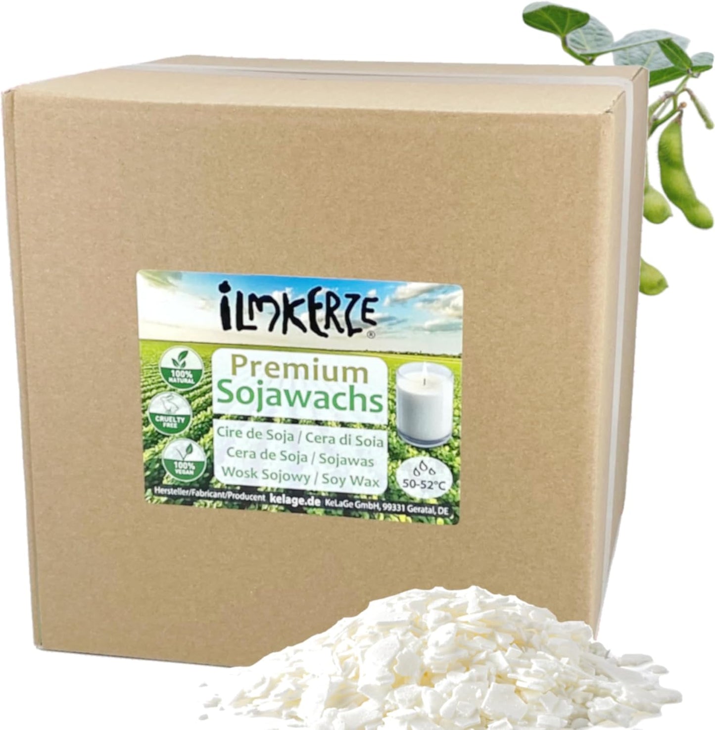 Sojawachs für DIY Kerzen, Sojawachs für Kerzen 5 kg