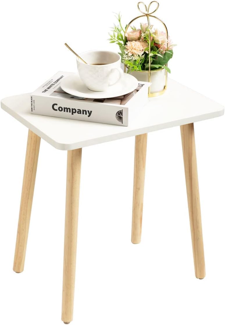 Beistelltisch für Wohnzimmer & Schlafzimmer, Weiss