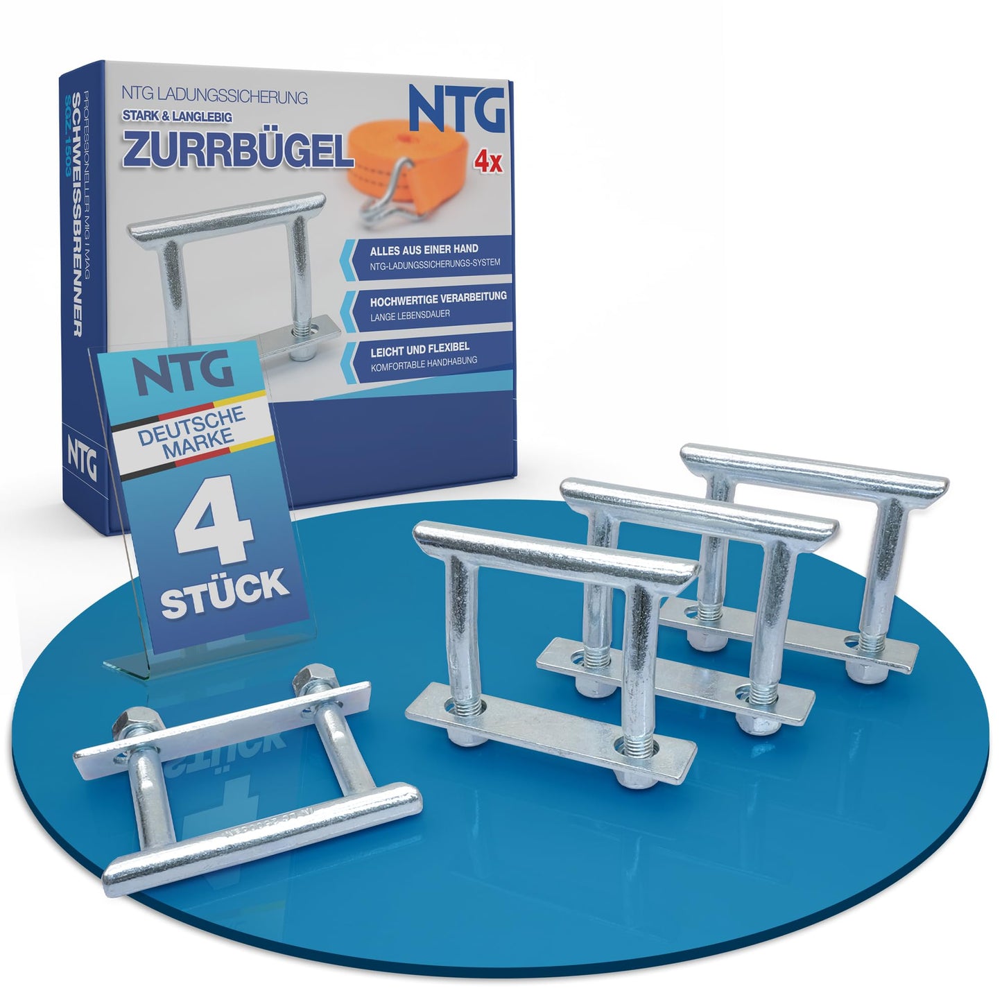 Zurrbügel 4er-Set für Ladungssicherung, 4 Stück