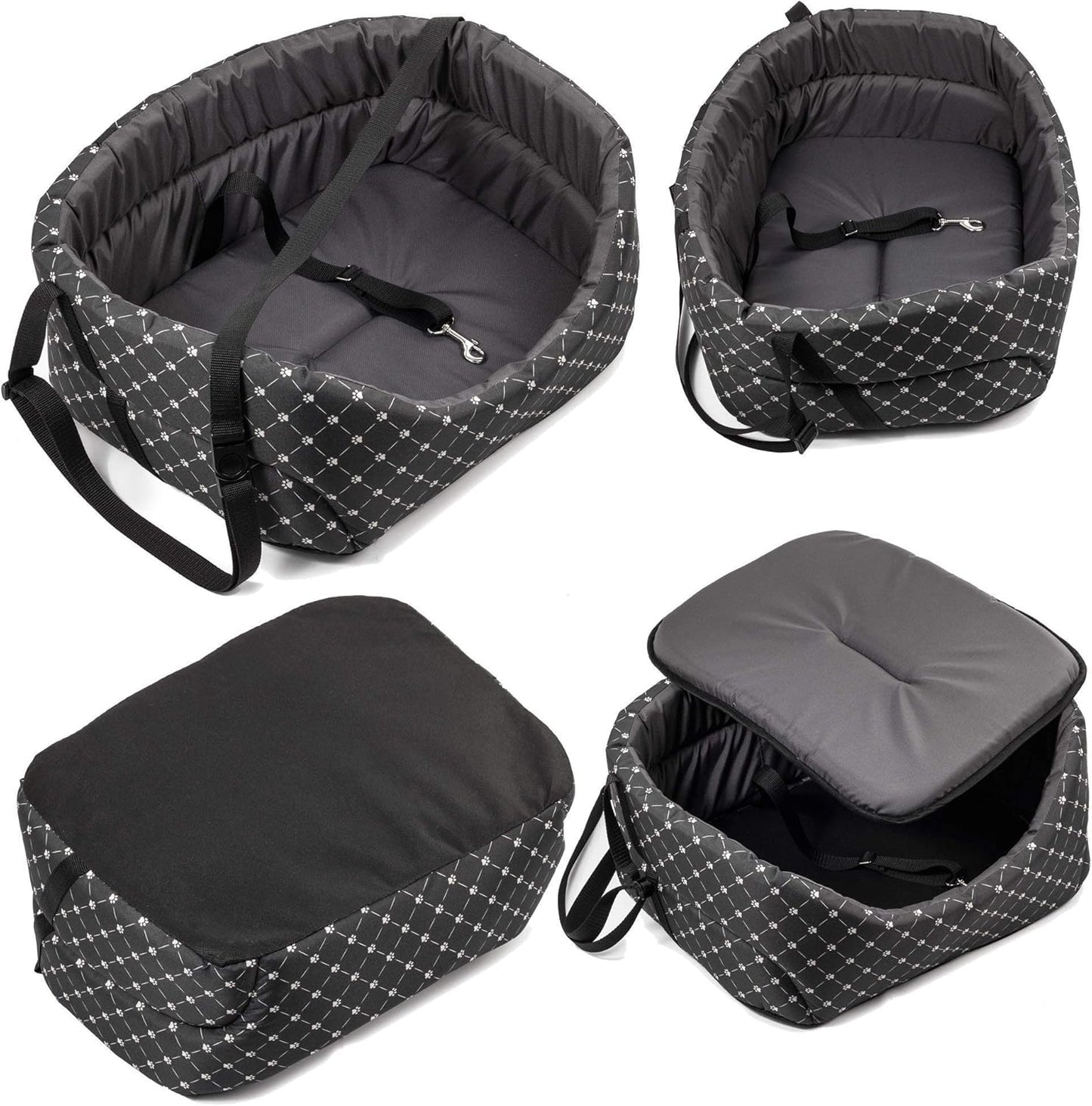 Hunde-Autositz, M (1er Pack) Schwarz / Dunkelgrau - Polyester