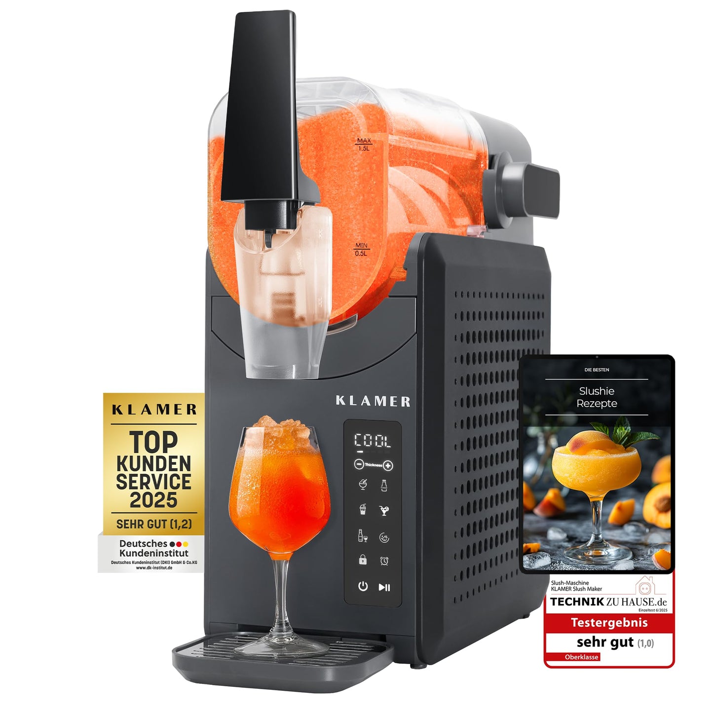 Slush Maschine, 2L Schwarz
