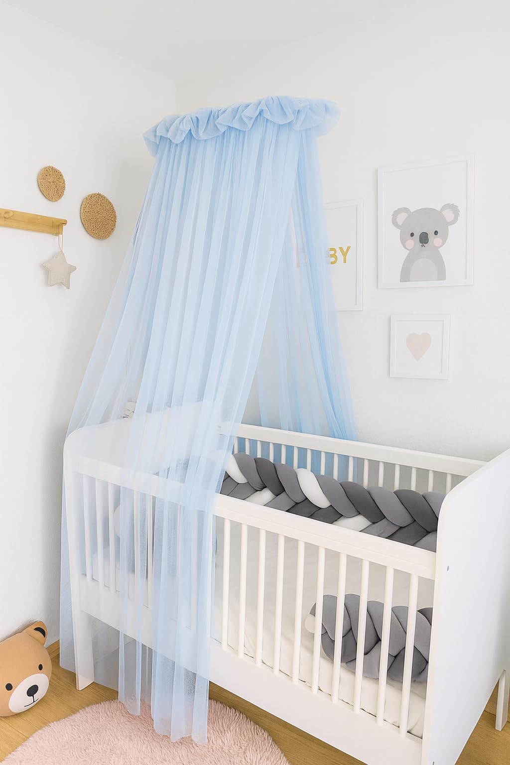 Betthimmel für Baby- und Kinderbetten, Blau