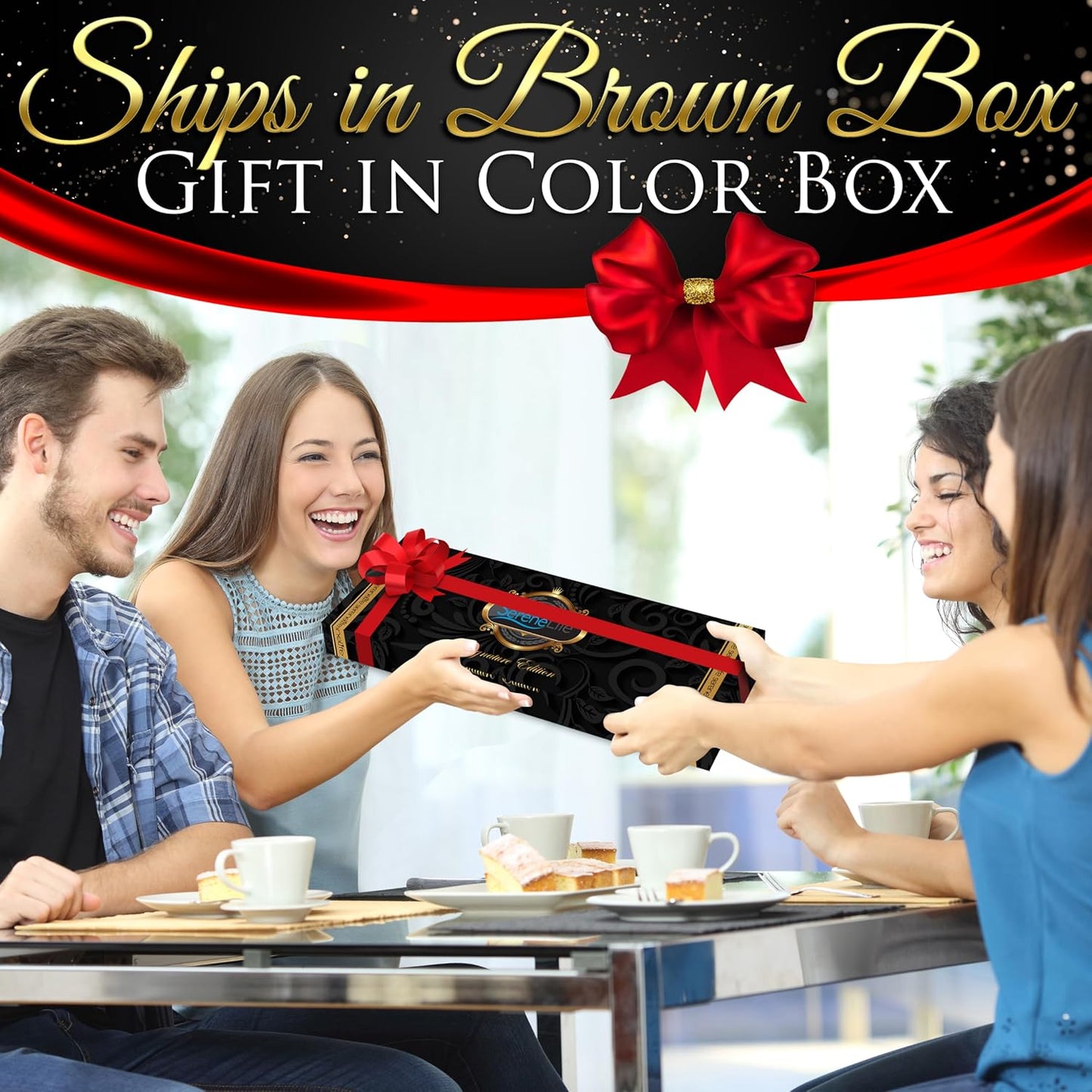 Badewannenbrett ausziehbar Bambus, Bambus Dunkelbraun + Geschenkbox