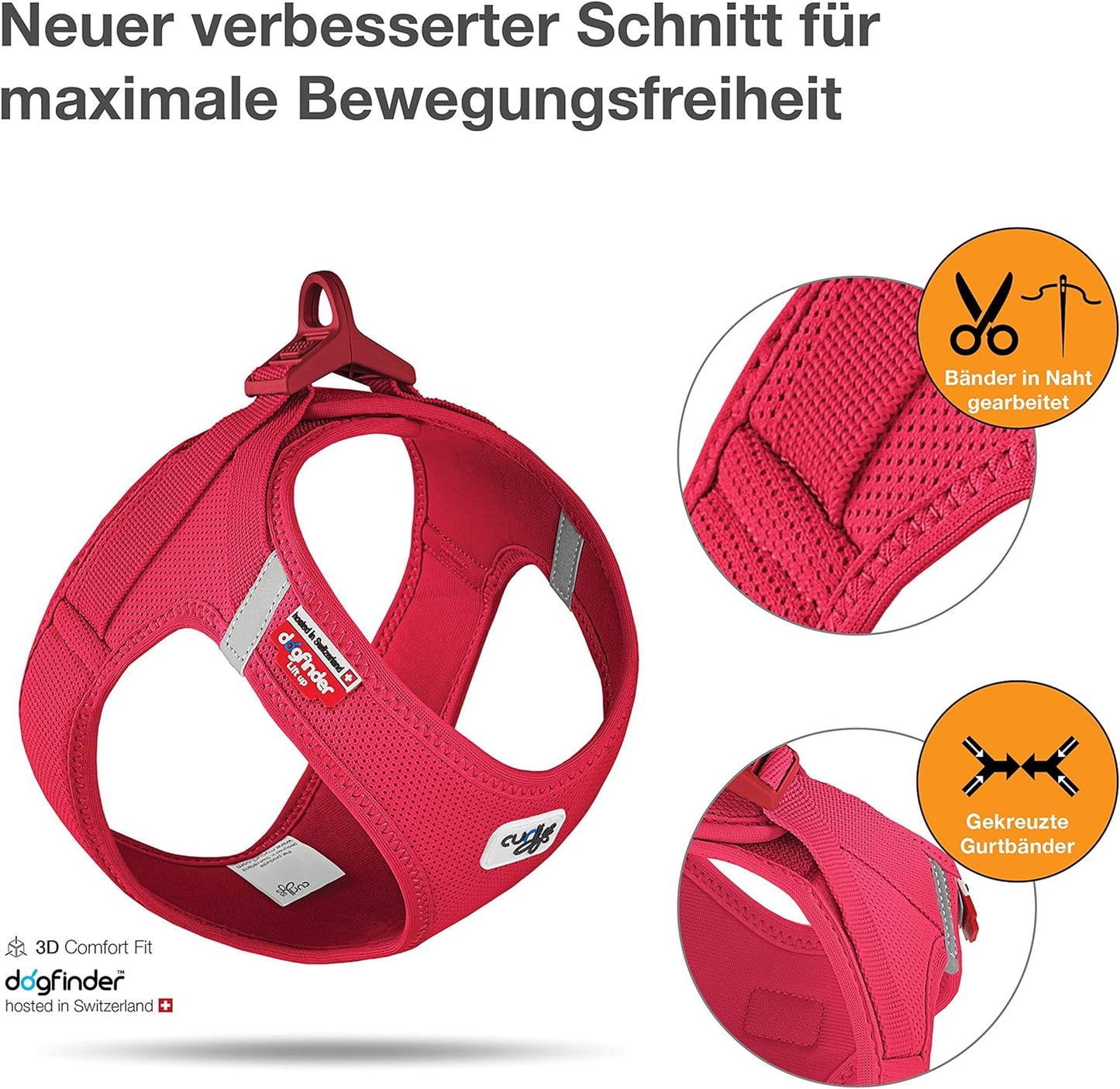 Geschirr Vest, Rot, M, Einfarbig