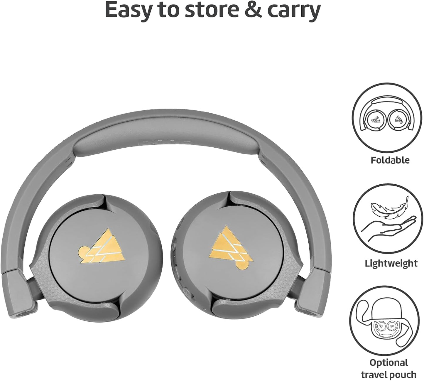 Bluetooth Kinderkopfhörer, rGrau